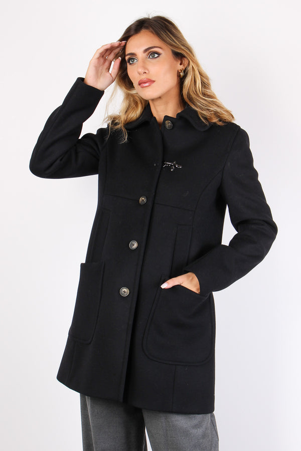 Cappotto Misto Cashmere Nero