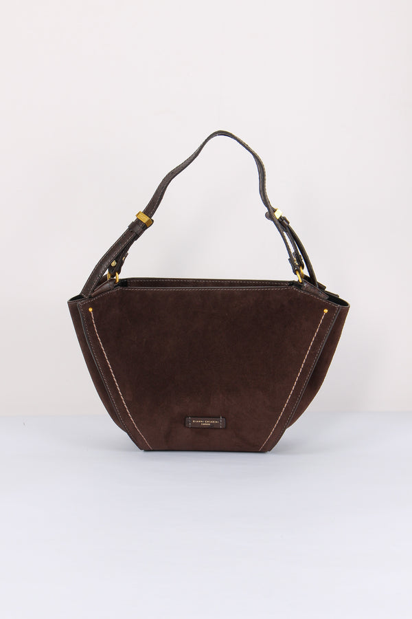 Bloom Shopping Suede Stampa Struzzo Moka