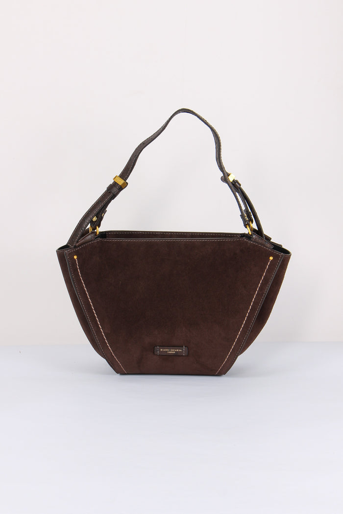 Bloom Shopping Suede Stampa Struzzo Moka