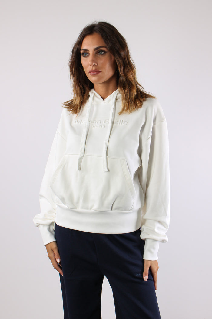 Felpa Cappuccio Logo Off White
