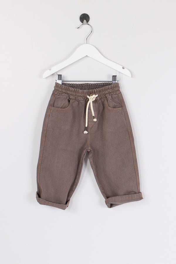 Pantalone Ampio Twill Taupe