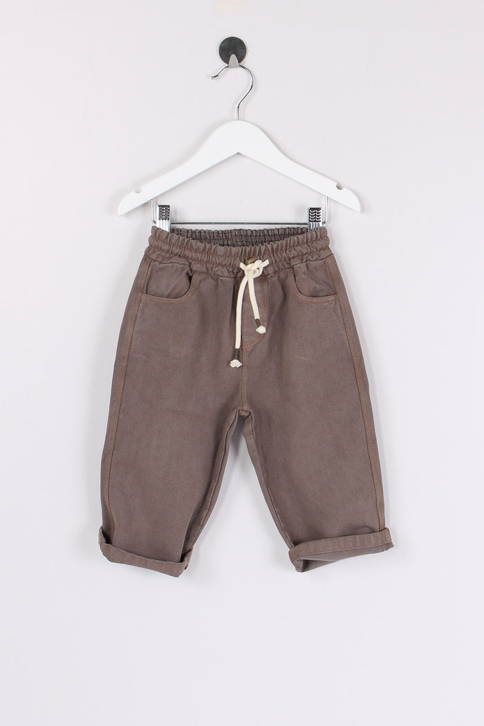 Pantalone Ampio Twill Taupe