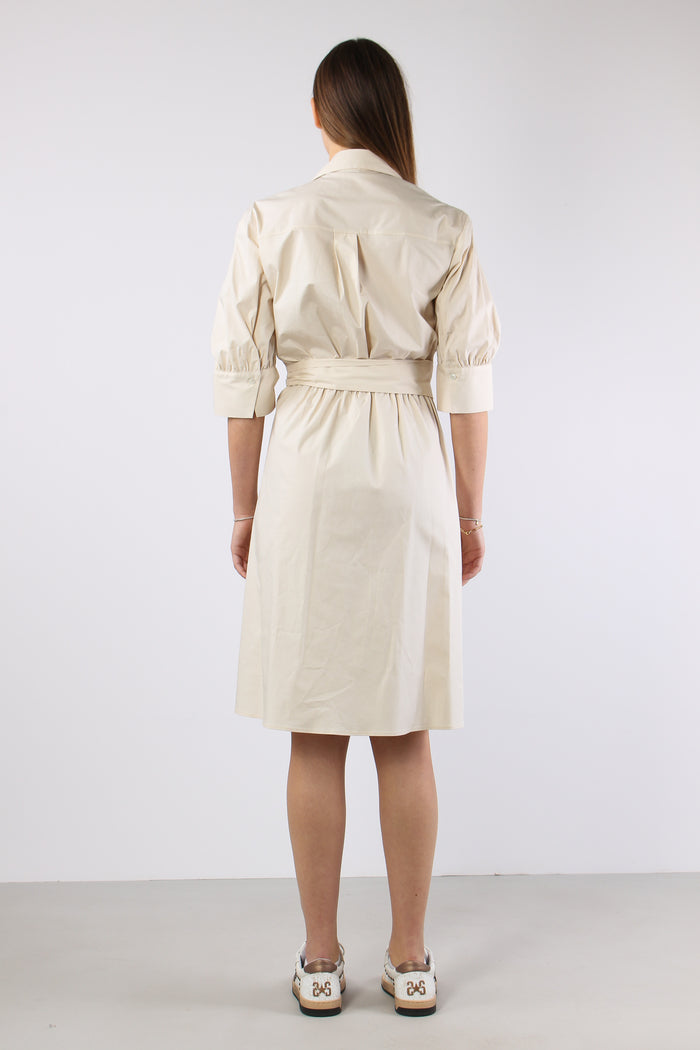 Aline Abito Midi Portafoglio Beige-5