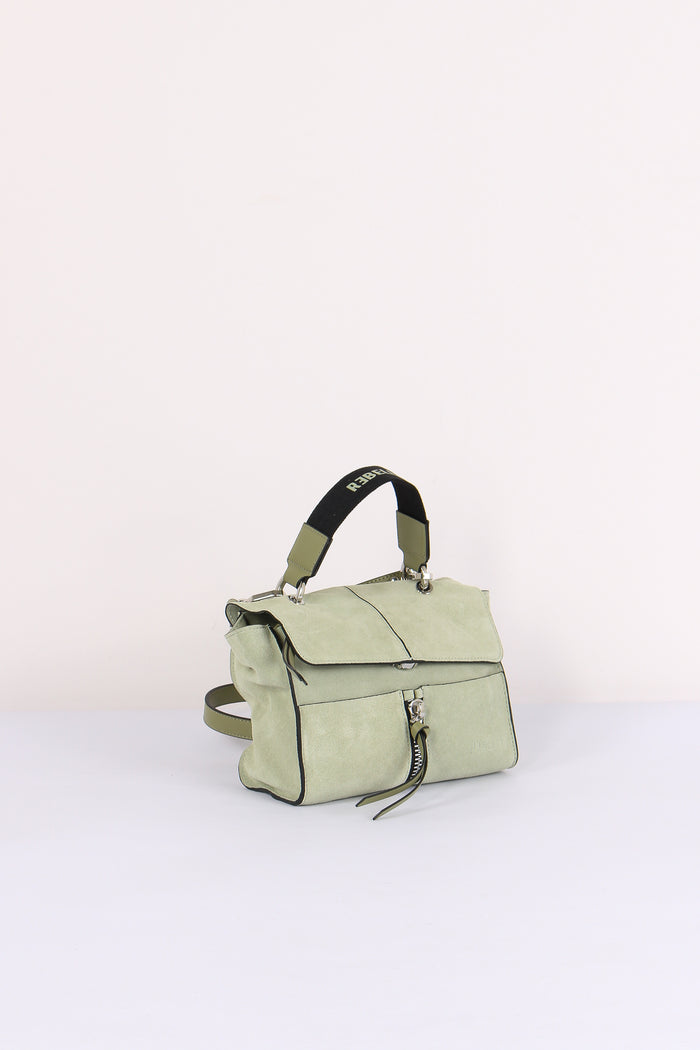 Chloe Mini Cartella Camoscio Zip Vert-4