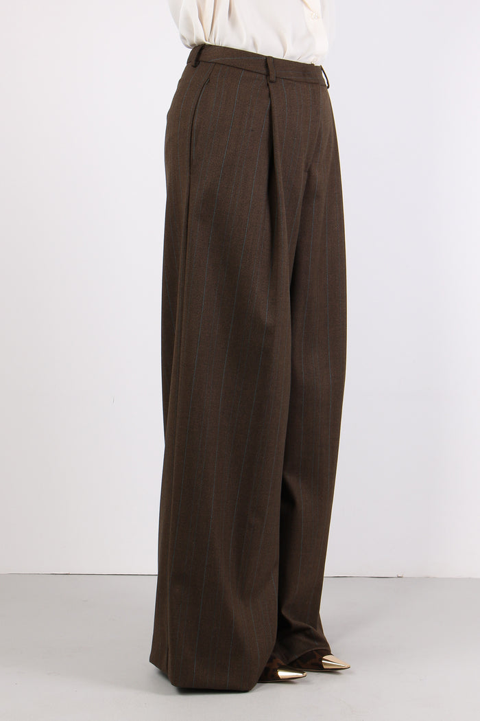 Pantalone Dritto Pences Gessato Espresso-6