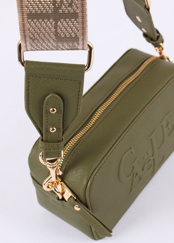 Camera Bag Saffiano Maxi Logo Verde Bosco-4