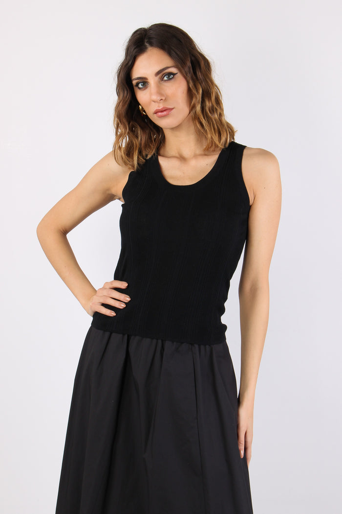 Cose Top Smanicato Nero-8