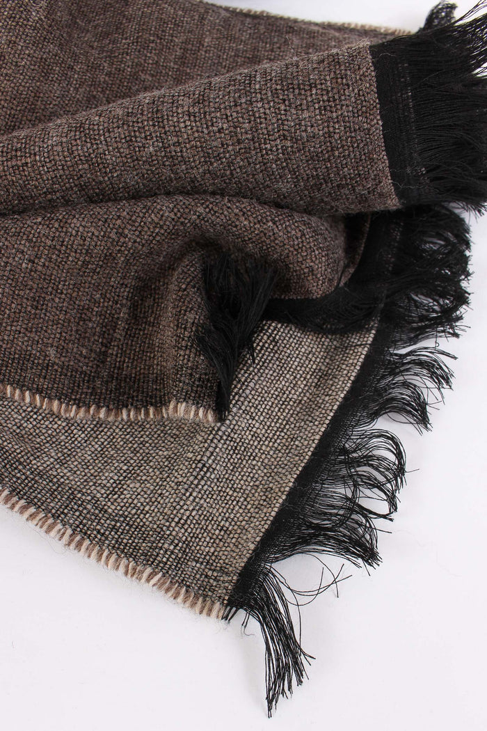 Sciarpa Double Castagno/beige-4