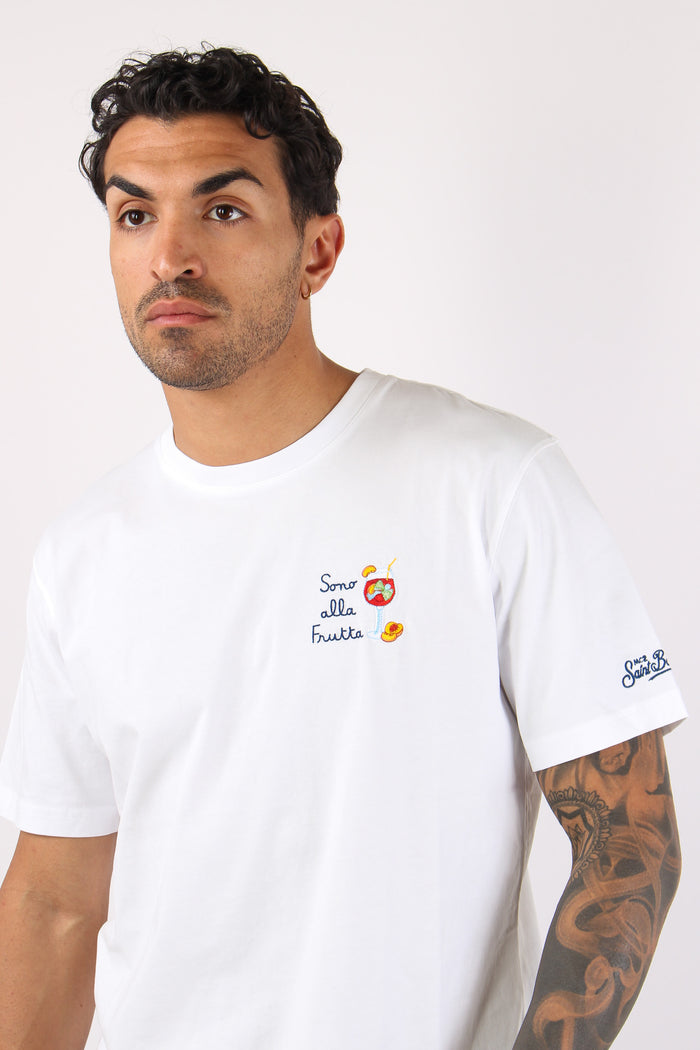 T-shirt Scritta Ricami Frutta-7