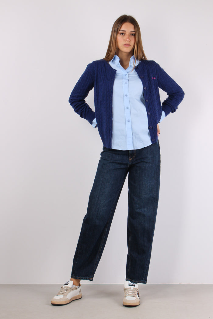 Camicia Slim Cotone Azzurro-2