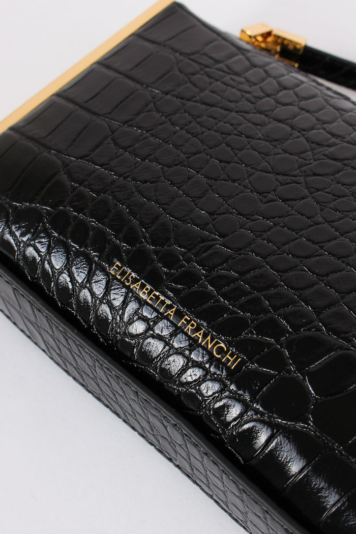 Clutch Stampa Cocco Piccola Nero-6