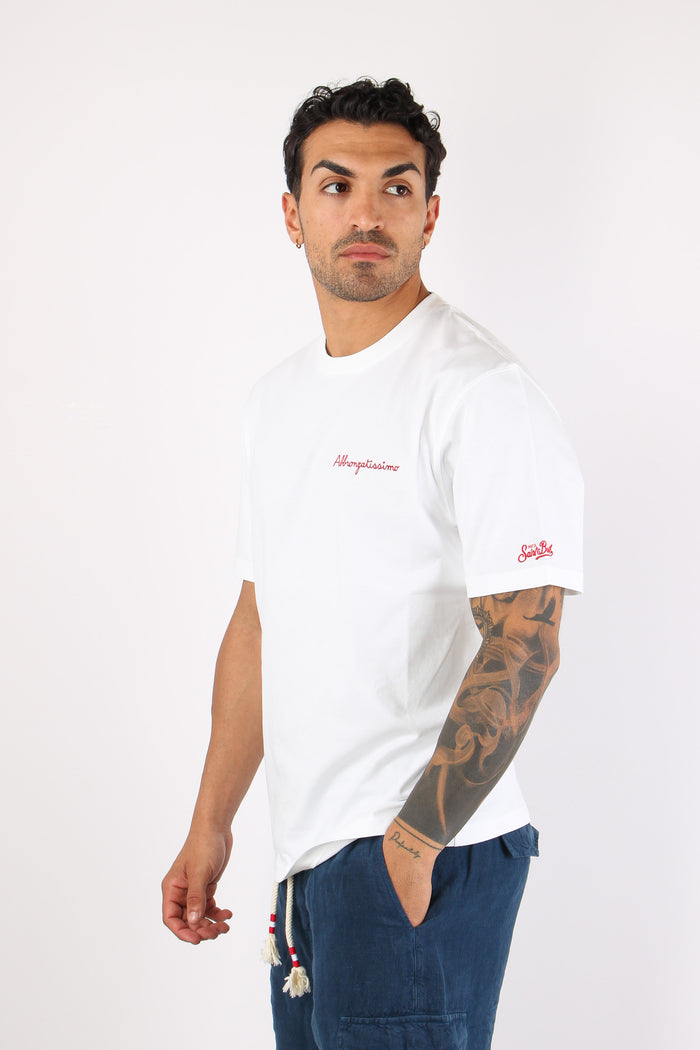 T-shirt Scritta Ricami Abbronzatissimo-3