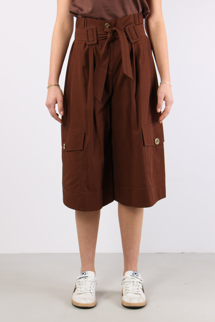 Patricia Bermuda Cotone Marrone-4