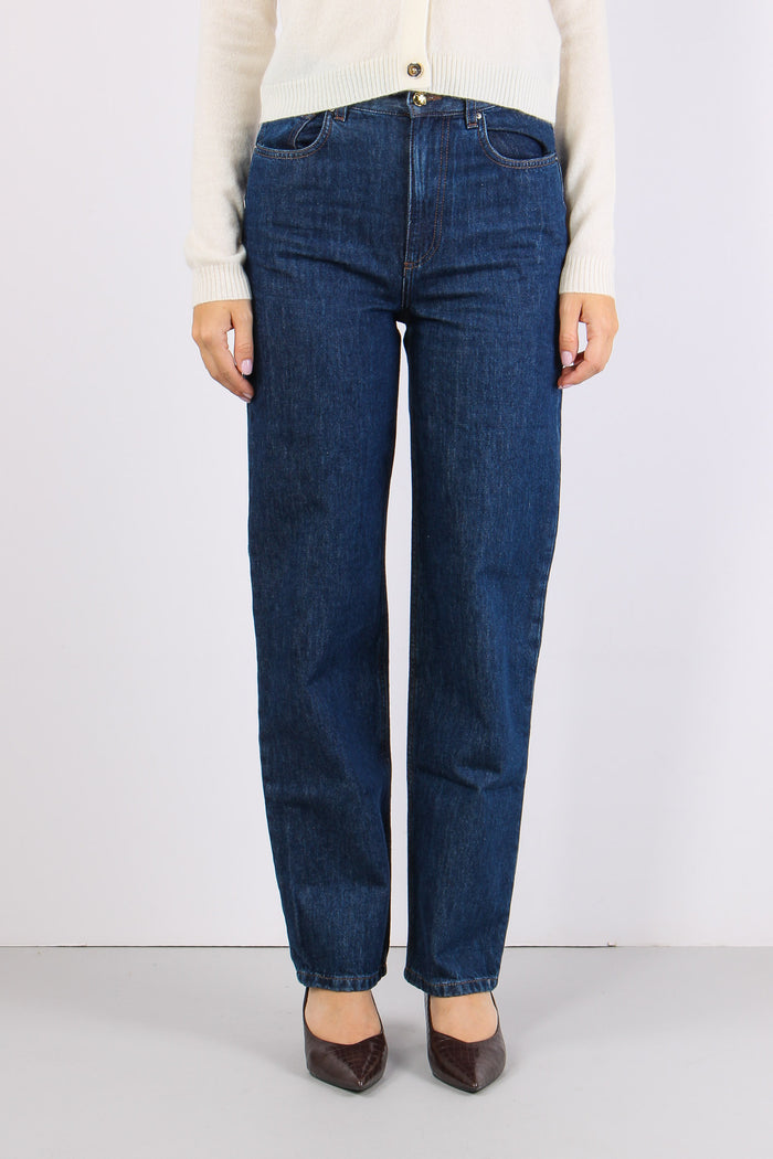 Mlsmom Jeans Momfit Moon Indigo-2