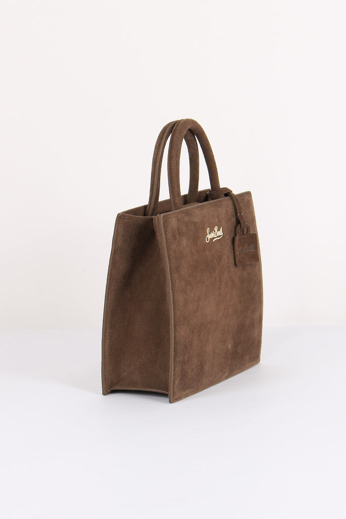 Borsa A Mano Media Scamosciata Brown-5