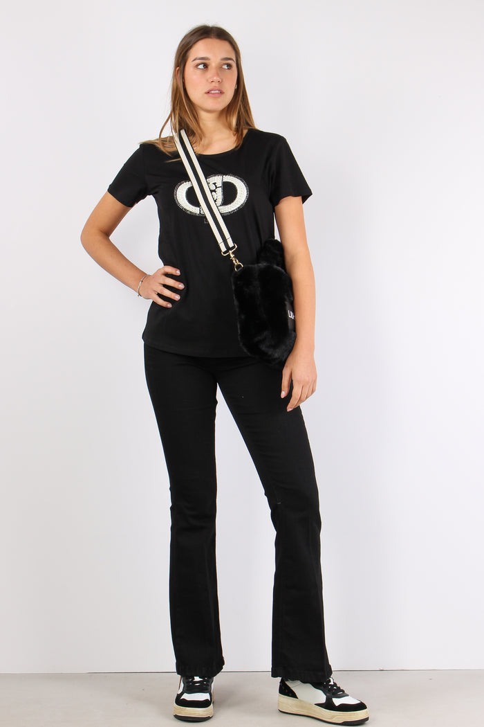 T-shirt Monogram Perle Nero/monogram-7