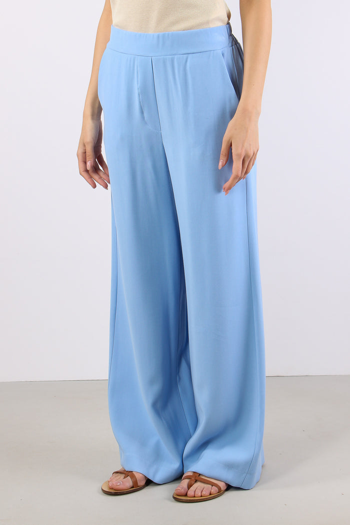 Pantalone Palazzo Misto Viscos Azzurro-3