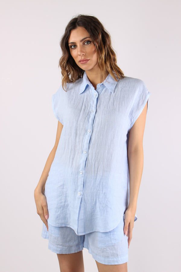 Camicia Smanicata Bottini Retr Azzurro-2