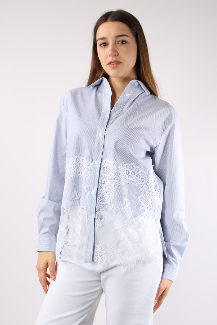 Theron Camicia Riga Inserto Pizzo Corone-6