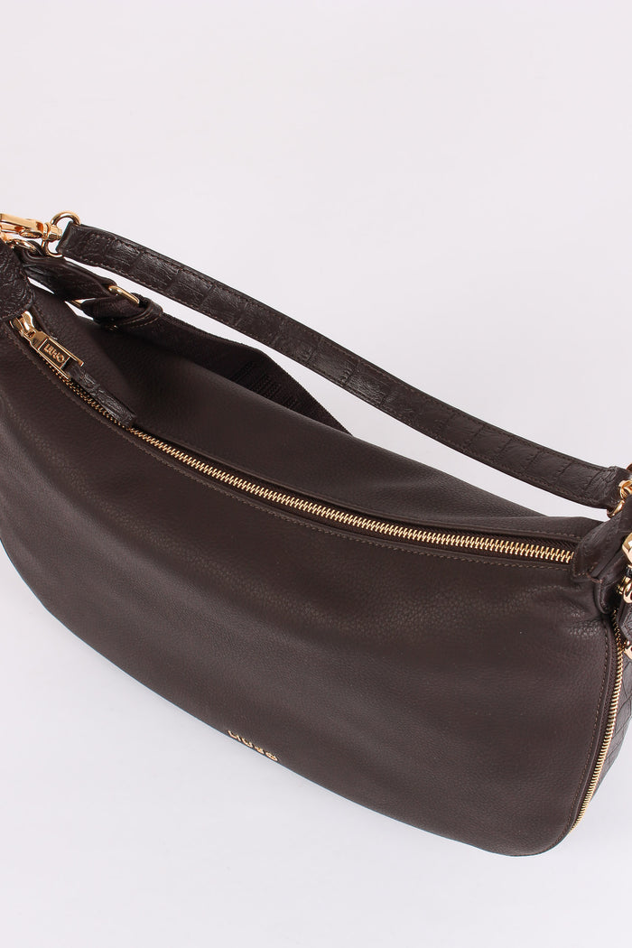 Maxi Hobo Fondo Bimateriale Deep Brown-5