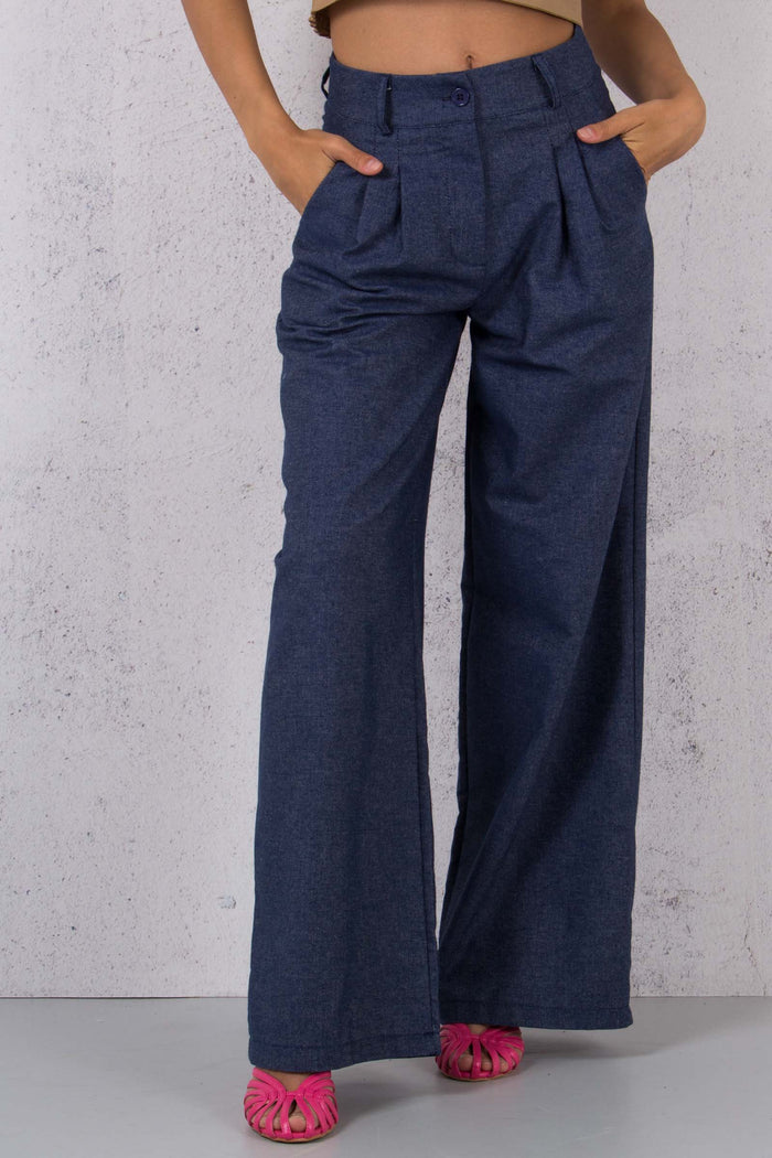 Pantalone Chambry Blu-1