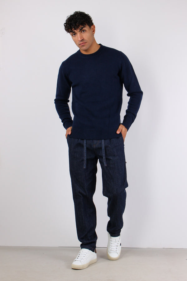 Maglia Girocollo Lambswool Inchiostro