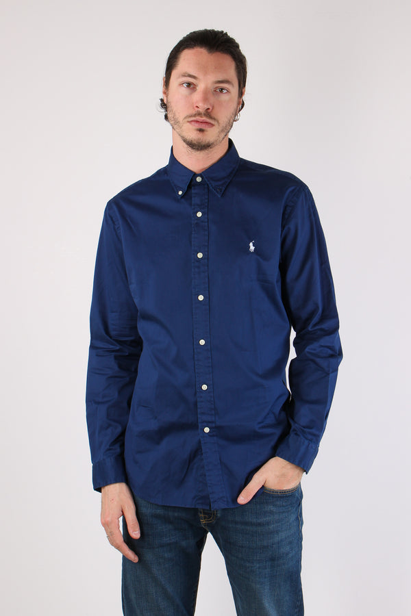 Camicia Custom Cotone Leggero Newport Navy-2