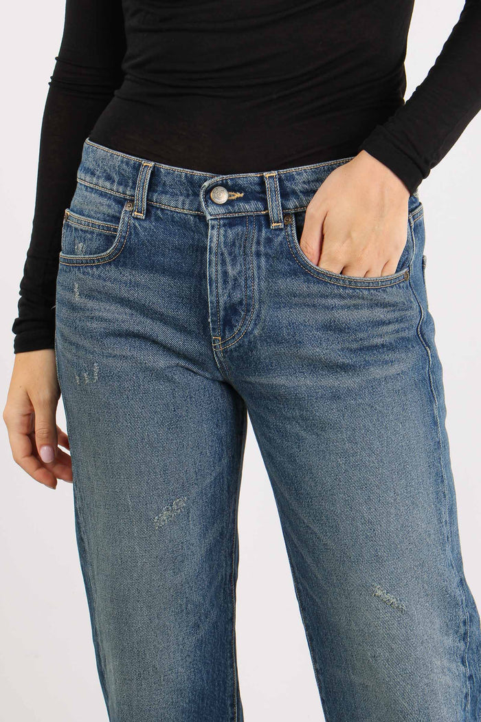 Denim Regular Micro Rotture Denim Medio-6