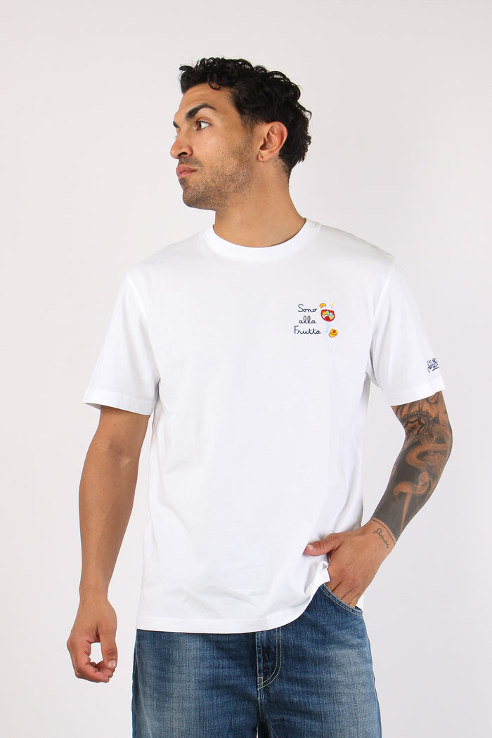 T-shirt Scritta Ricami Frutta-3