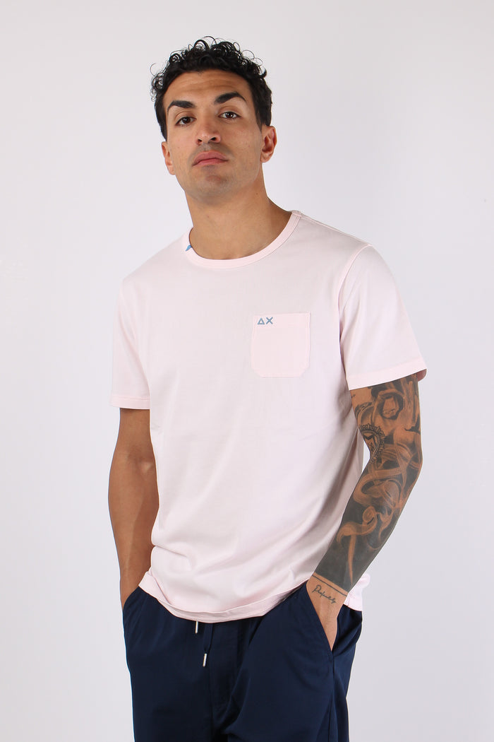 T-shirt Cotone Taschino Rosa-6