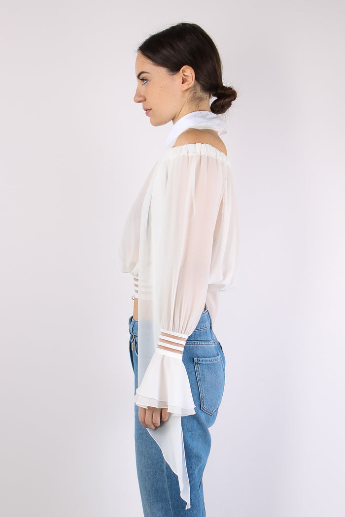 Camicia Fiocco Avorio/bianco-10