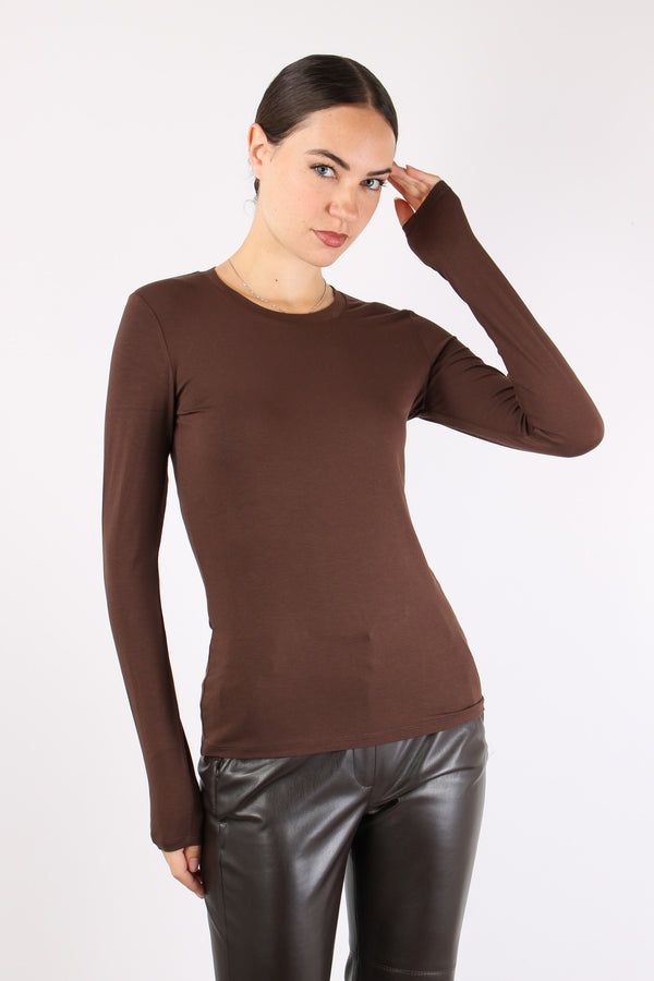 Multie T-shirt Ml Jersey Cioccolato-2