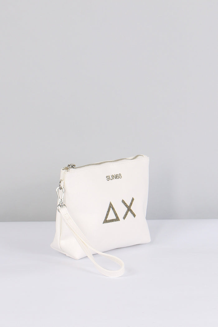 Mini Pochette Canvas Bianco-5