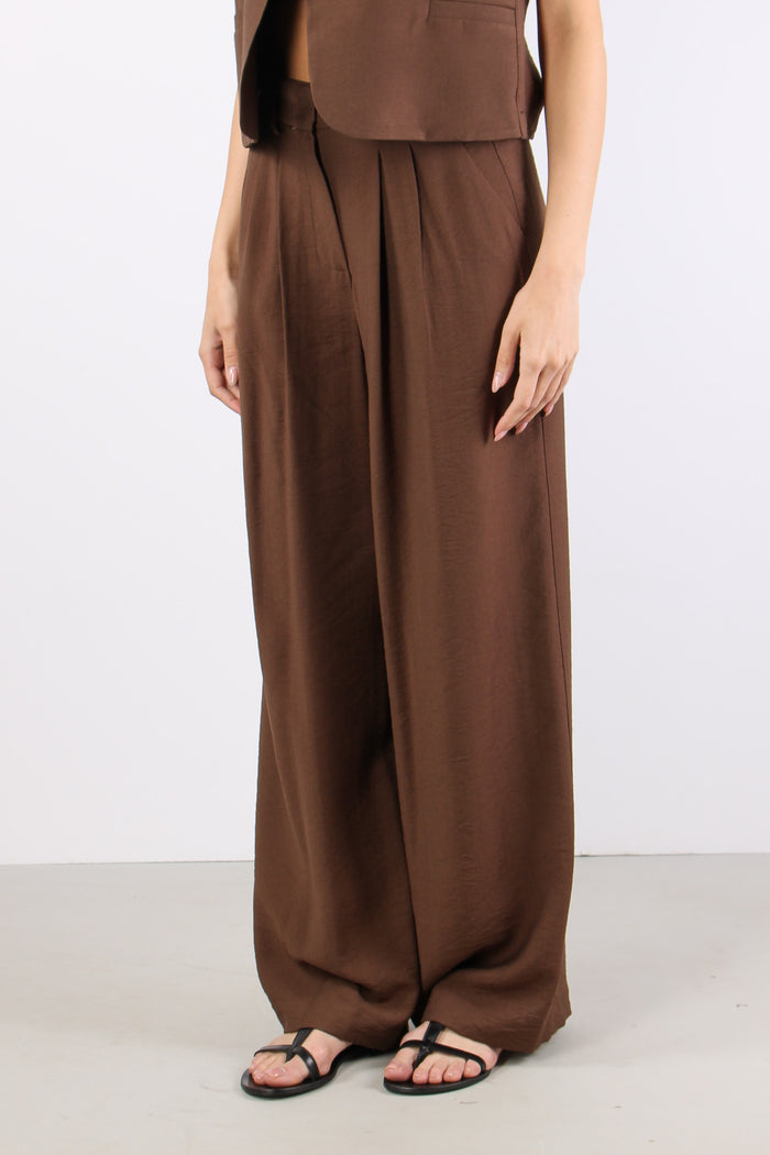 Pantalone Elastico Bottoni Moro-3