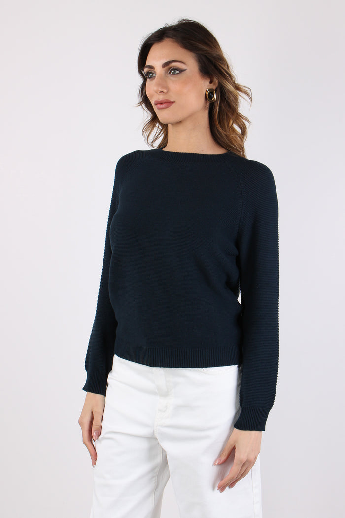 Wkdaere Maglia Punto Riso Blu-6