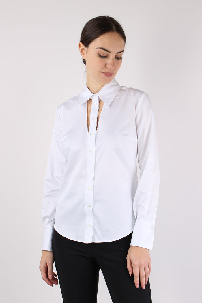 Camicia Regular Taglia Cut Out Bianco-3