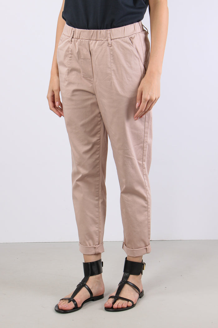 Chino Elastico Rasatello Rosa-3