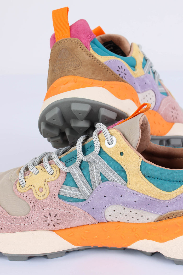 Sneakers Yamano Suede Nylon Pink/petrol-4