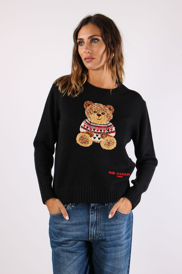 Pullover Orsetto Black-2