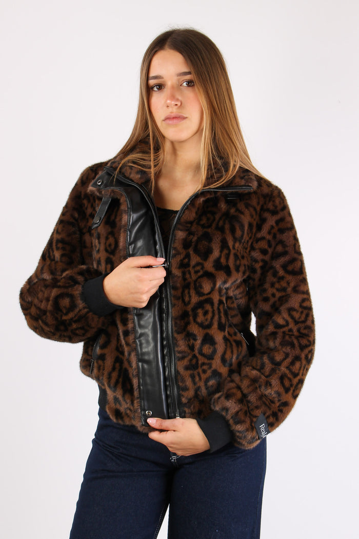 Bomber Gancio Collo Leopard-2