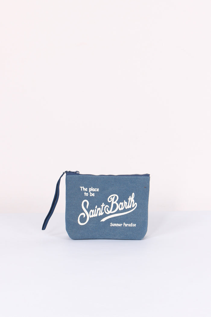 Aline Pochette Canvas Blu