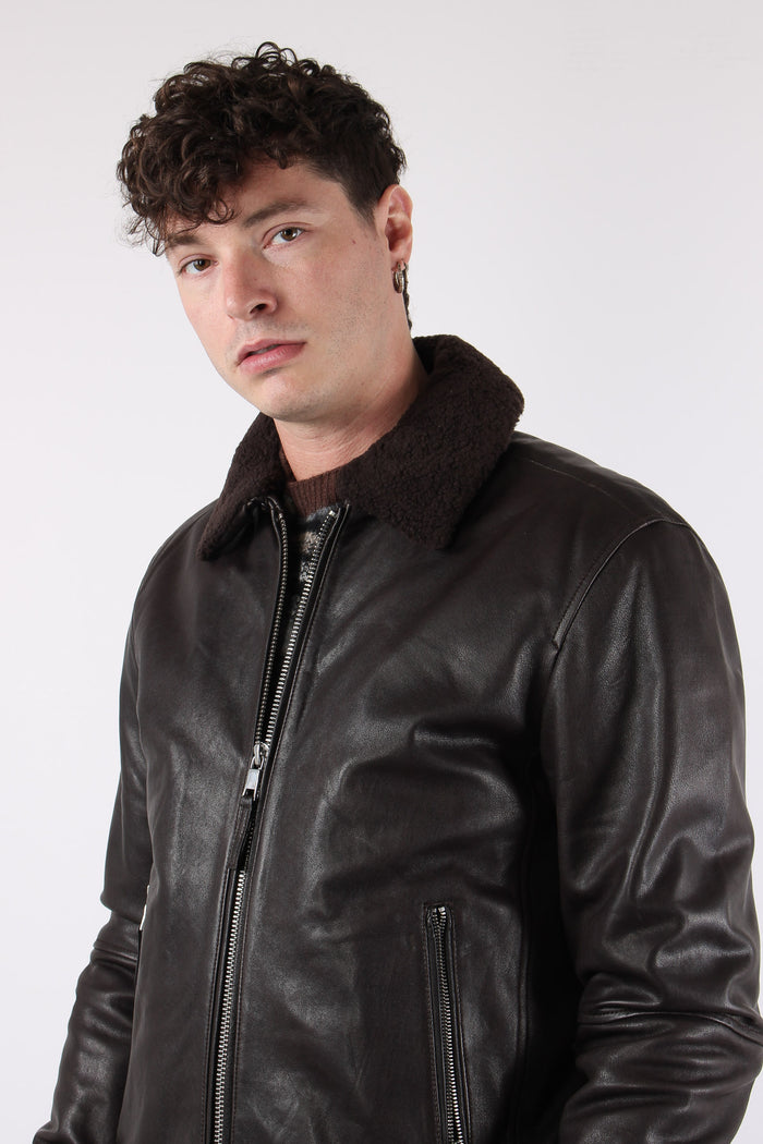 Bomber Pelo Rimovibile Dark Brown-7