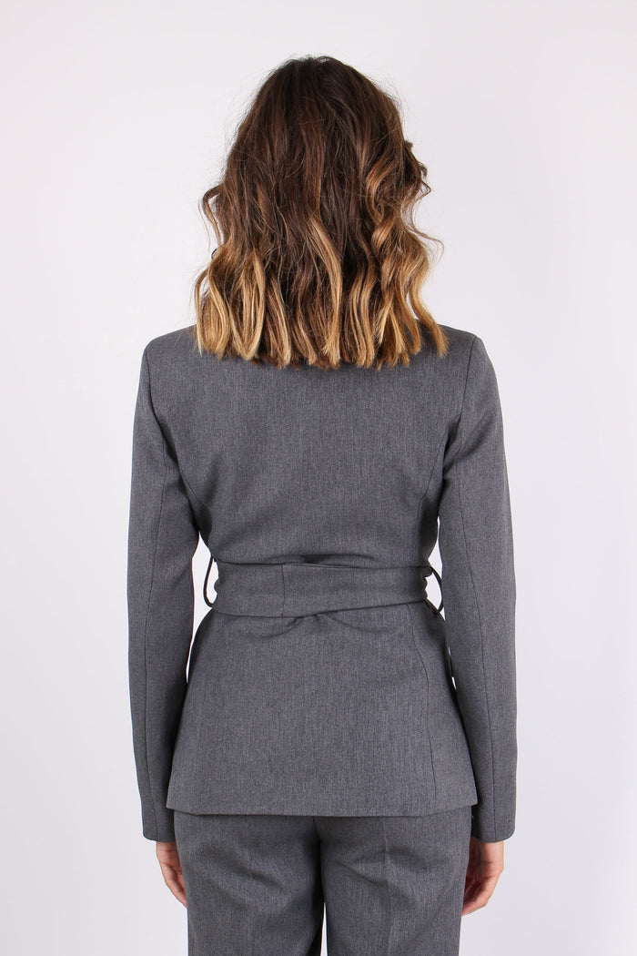 Giacca Cintura Lana Antracite-4