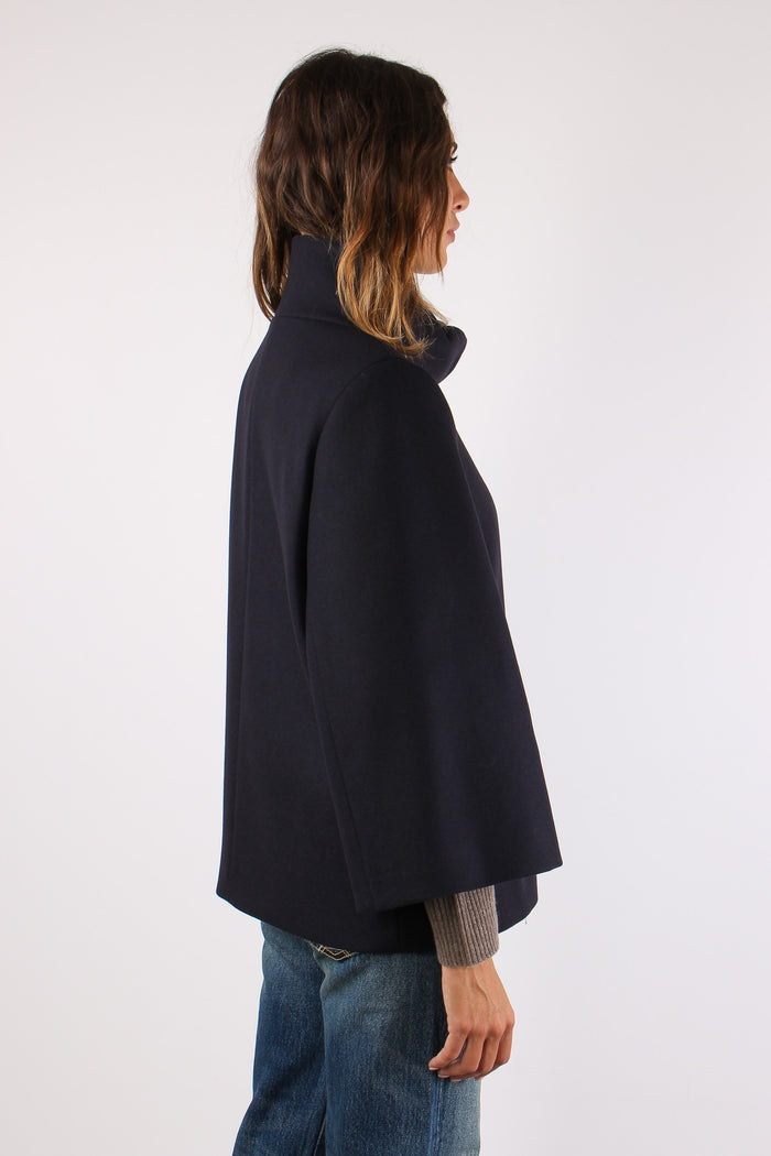 Cappa Manica 3/4  Misto Lana Blu-6