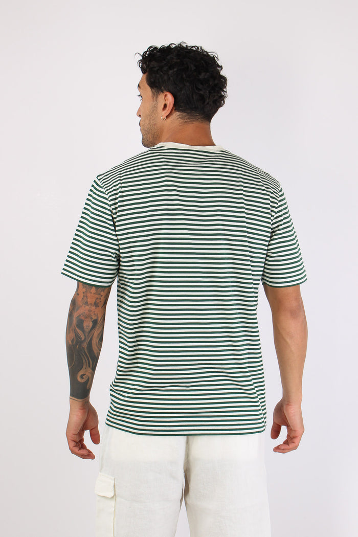 T-shirt Righe Verde/bianco-4