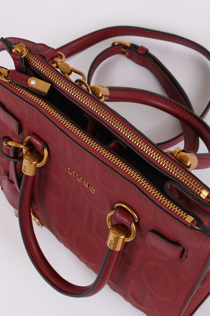 Mini Tote Logo 3d Deep Bordeaux-5