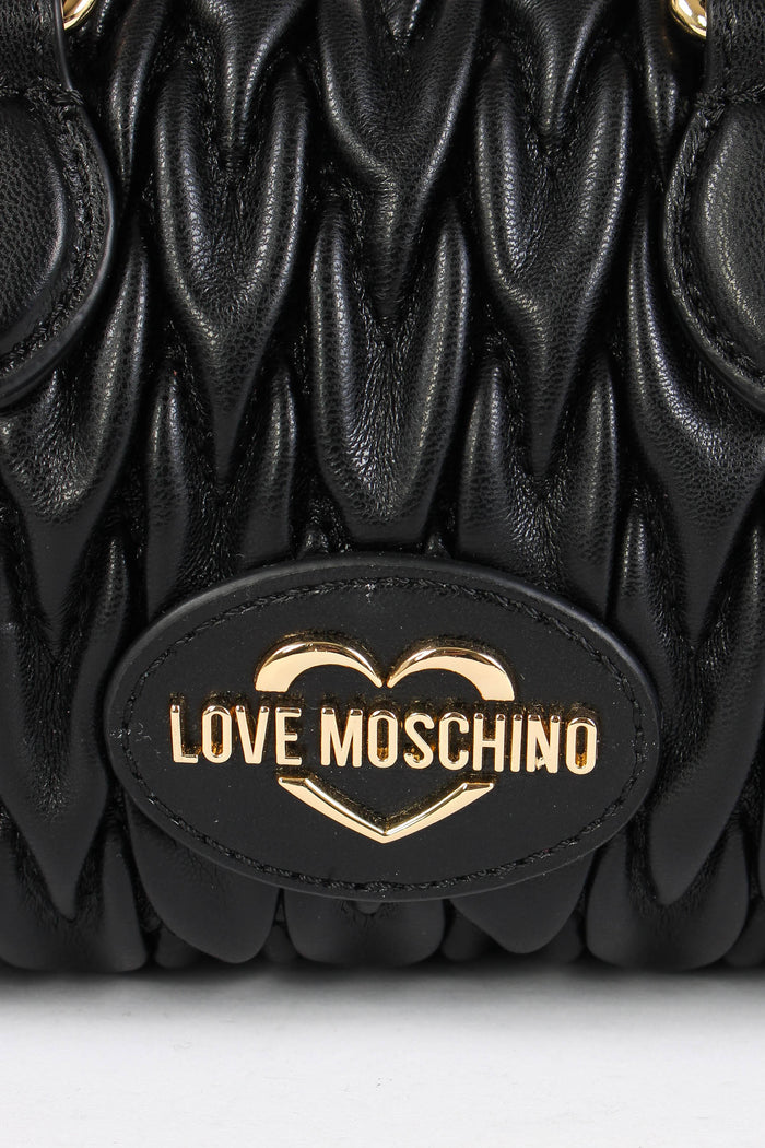 Bauletto Piccolo Goffrato Cuor Nero-5