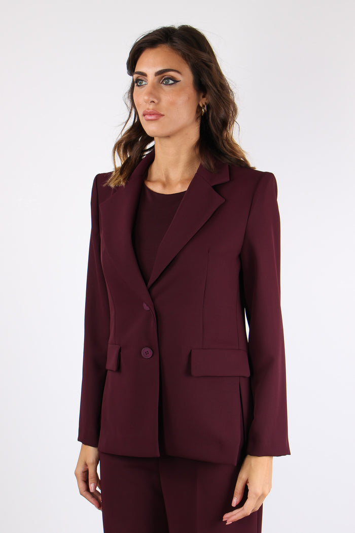 Giacca Fluida Spacchetti Later Bordeaux-6