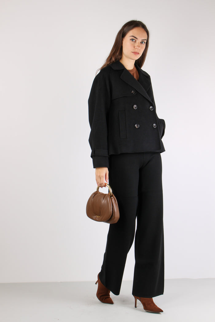 Nupar Cappotto Corto Lana Nero-6