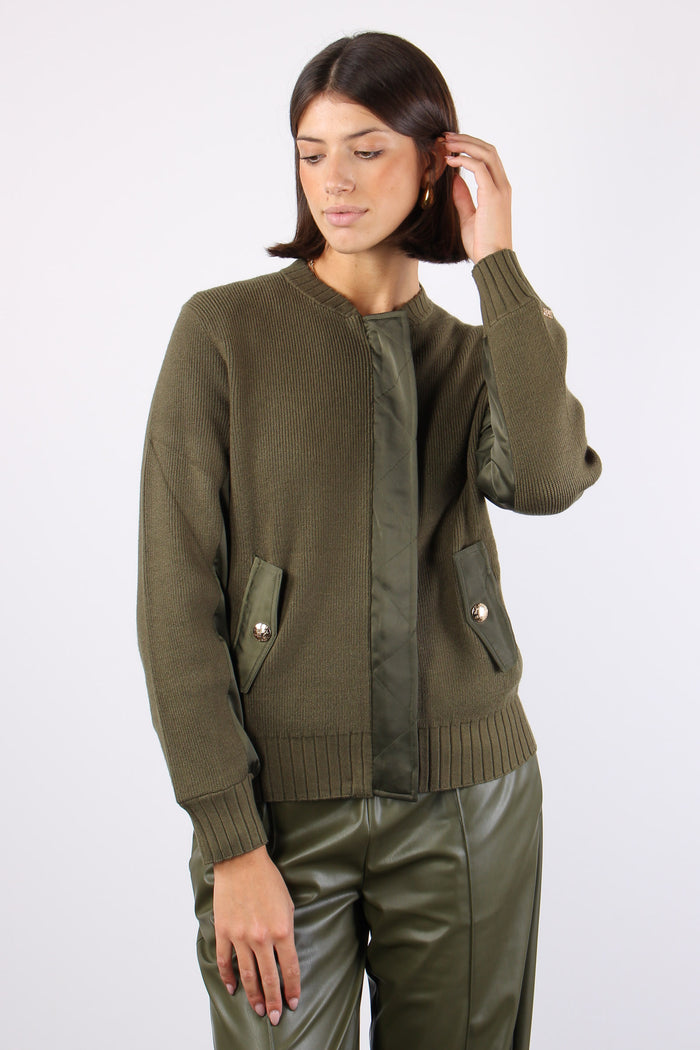 Maglia Full Zip Bomber Olive Night